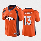 Nike Broncos 13 KJ Hamler Orange Team Big Logo Vapor Untouchable Limited Jersey Dzhi,baseball caps,new era cap wholesale,wholesale hats